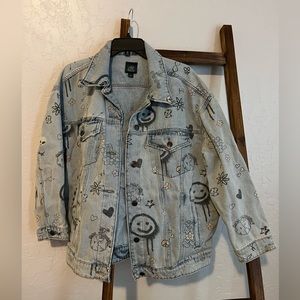 Jean jacket with designs